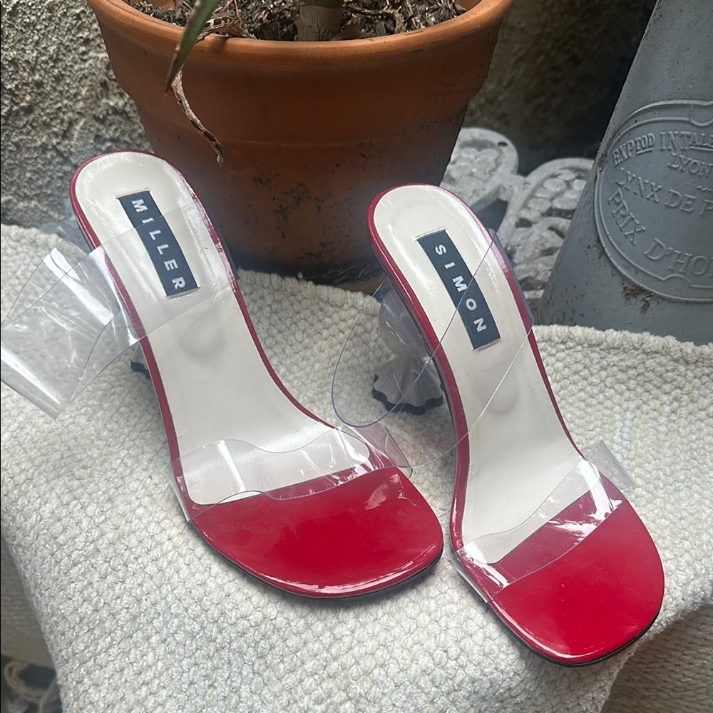 Simon Miller Candy 75 Mule Heels Vegan Pattern Leather - Picture 3 of 10